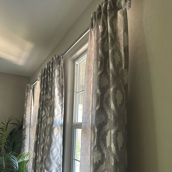 West Elm Ikat Shine Panel Curtain Set of 6 - Picture 1 of 8